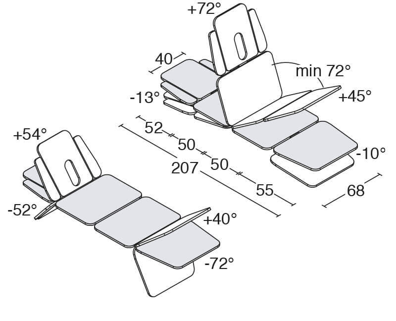 Technische Daten Sinthesi Plus Double Technische Zeichung Therapieliege Sinthesi Plus Double
